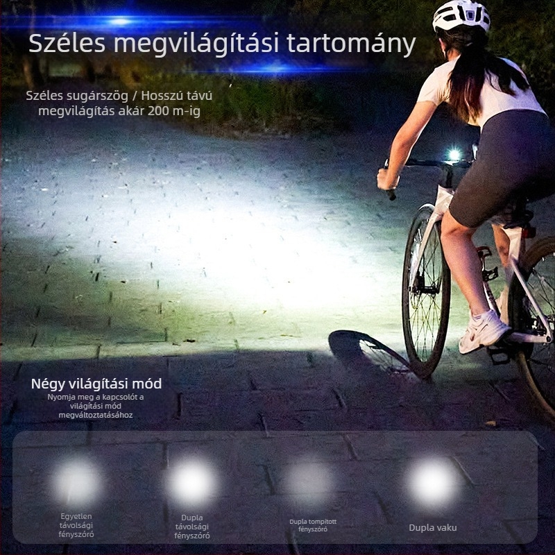 Dingtian első kerékpár lámpa – napelemes világítás éjszakai vezetéshez, hegyi és országúti kerékpárokhoz
