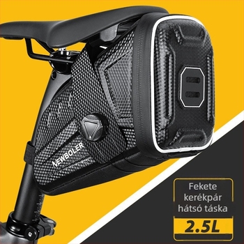 Országúti kerékpár ülészsák forgó zárómechanizmussal, merev külső, vízálló, 1.5–2.5 L, EVA-anyag, Bikf-bag048