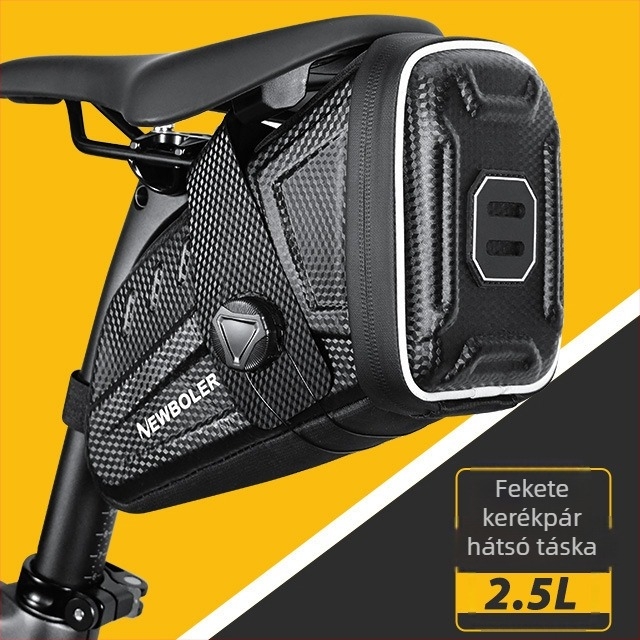 Országúti kerékpár ülészsák forgó zárómechanizmussal, merev külső, vízálló, 1.5–2.5 L, EVA-anyag, Bikf-bag048
