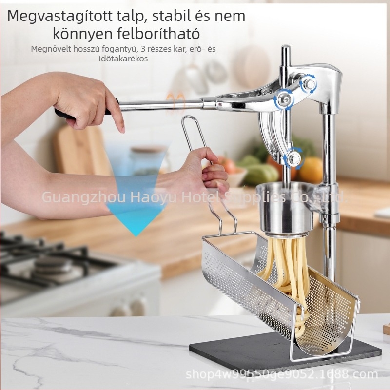 Kézi hasábburgonya-extruder, kereskedelmi kategória, hosszú kivitel, modell 012
