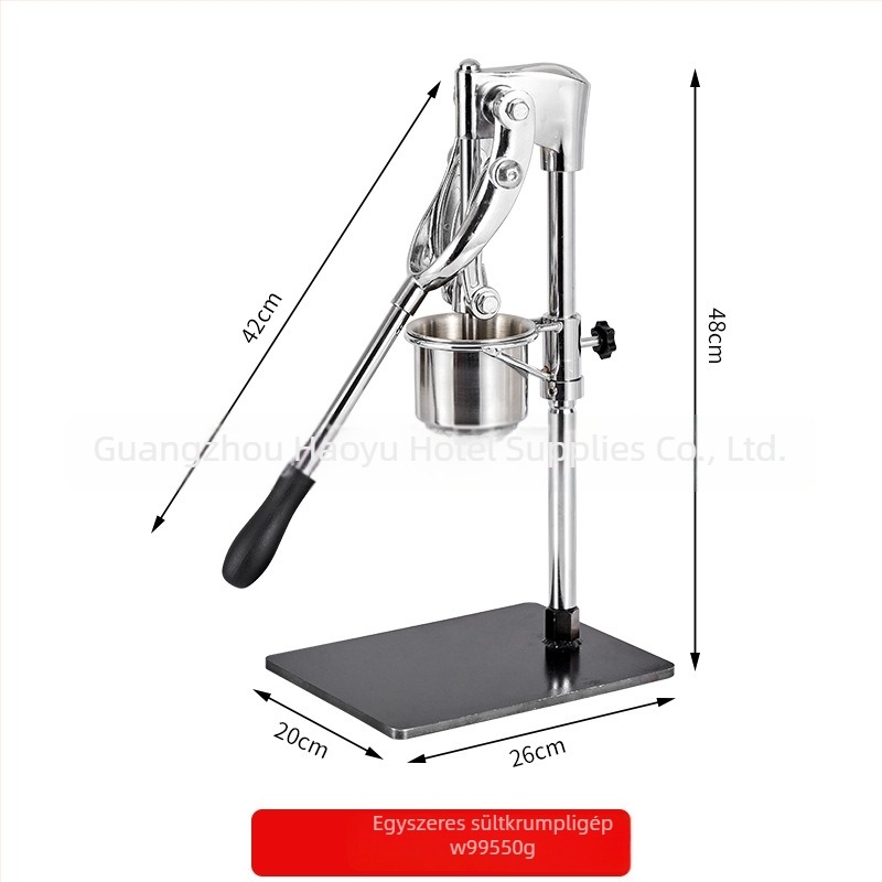 Kézi hasábburgonya-extruder, kereskedelmi kategória, hosszú kivitel, modell 012
