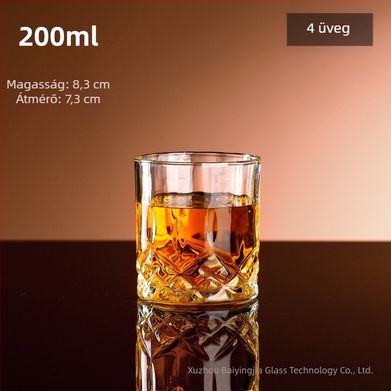 Magas minőségű üres borosüveg dekantőrrel és fedéllel, európai stílusú tárolóedény borra, whiskyre és szeszekre