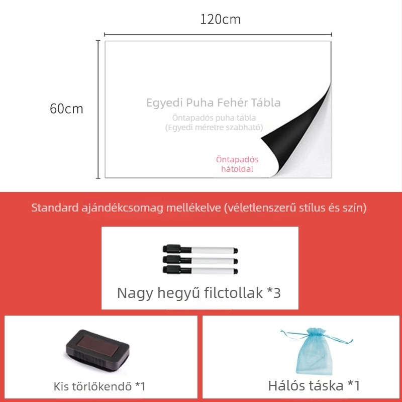 Erősített mágneses fehér tábla irodai falra, mágneses kulturális falidekor gyermekek számára