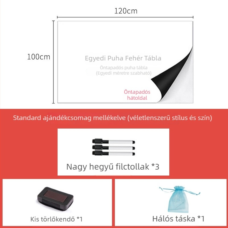 Erősített mágneses fehér tábla irodai falra, mágneses kulturális falidekor gyermekek számára