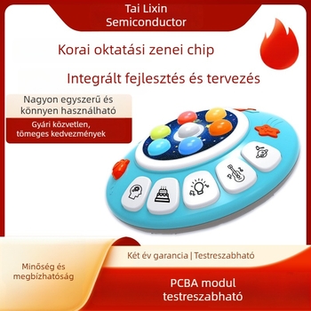 Korai oktatási játék hang- és fényvezérléssel, zenés beszédchip megoldás, OTP maszk és csomagolás
