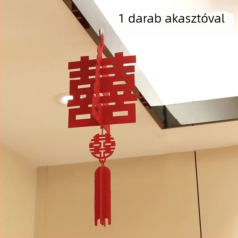 Kettős Boldogság függő dekorációk esküvői otthonhoz – hálószoba és nappali díszítésére