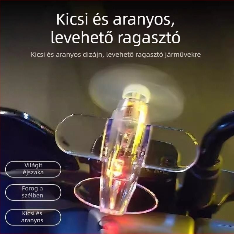 Szélenergia által működtetett LED világító mini repülő autó belső hangulatvilágítás