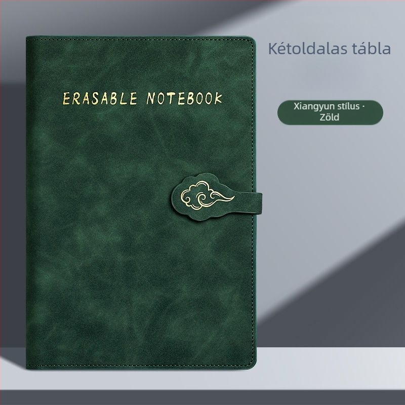 Kétoldalas fehér táblás jegyzetfüzet, törölhető oldalakkal, mágneses tanuláshoz