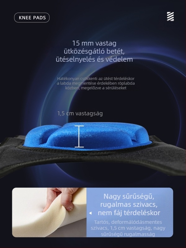 Vboshi vastag habú térdpárnák kültéri sportokra, táncra, térdelésre, röplabdára és kosárlabdára – esésvédő