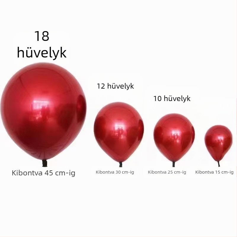 Esküvői dekorációs lufikészlet 5, 10, 12 és 18 hüvelyk méretek