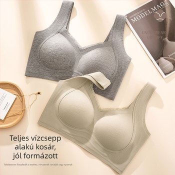 Drót nélküli, emelő melltartó nőknek, merev kosarakkal, hátsó formázó dizájnnal, párnázott kosarakkal