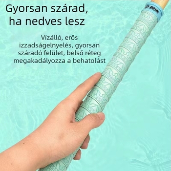 PU markolat burkolat horgászbothoz, izzadságszívó, anti-rotációs, 2 m vagy 3 m, fekete és Tiffany-kék