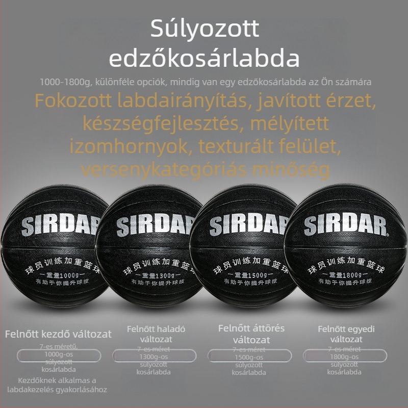7-es méretű nehéz kosárlabda, nedvszívó PU puha bőrrel, beltéri és kültéri versenyhez, kopásálló gumi edzésre