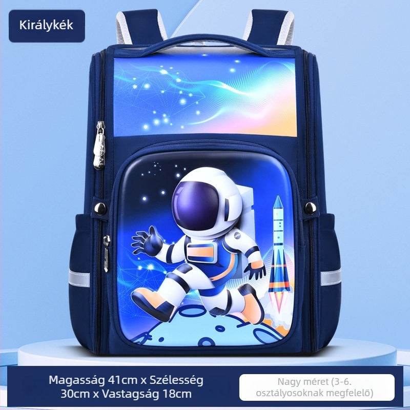 Huacheng 3D animációs iskolatáska gyerekeknek, nagy kapacitású, vízálló, könnyű, két vállpánttal
