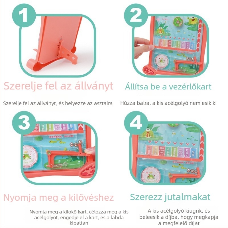 Béka témájú golyólabirintus – oktató játék a koncentráció fejlesztésére gyerekeknek