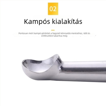 Rozsdamentes acél fagylaltkanál gyümölcsgolyó és görögdinnye formázó funkciókkal