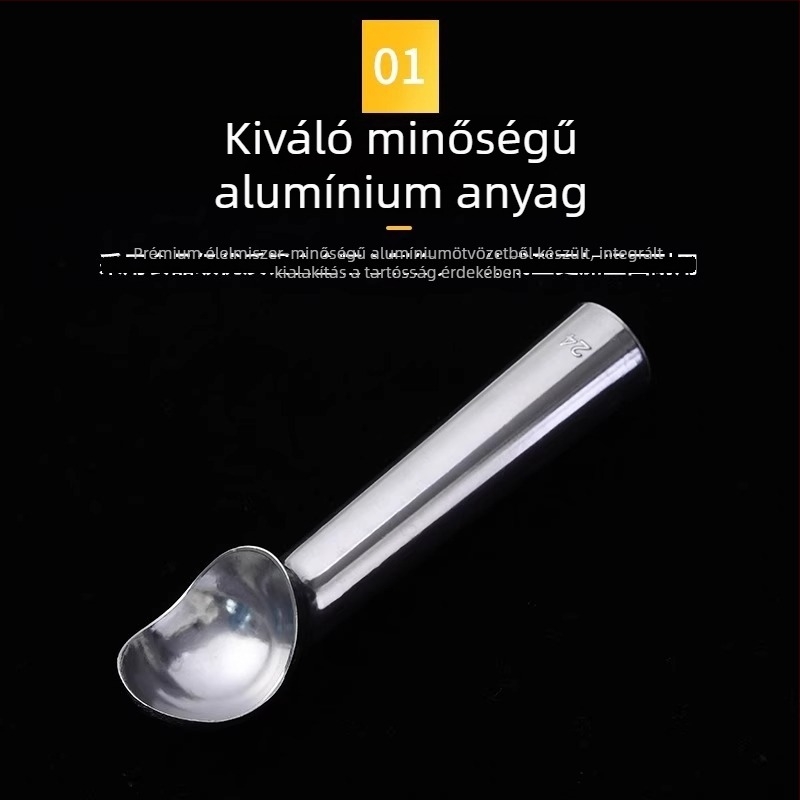 Rozsdamentes acél fagylaltkanál gyümölcsgolyó és görögdinnye formázó funkciókkal