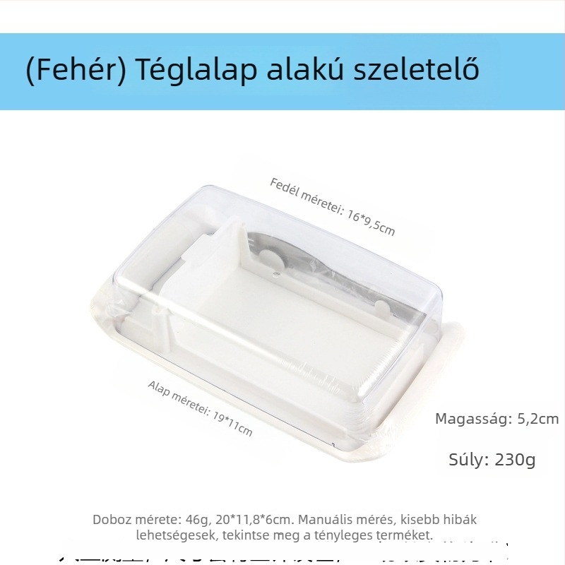 Vaj és sajt tároló doboz vajvágóval sütéshez