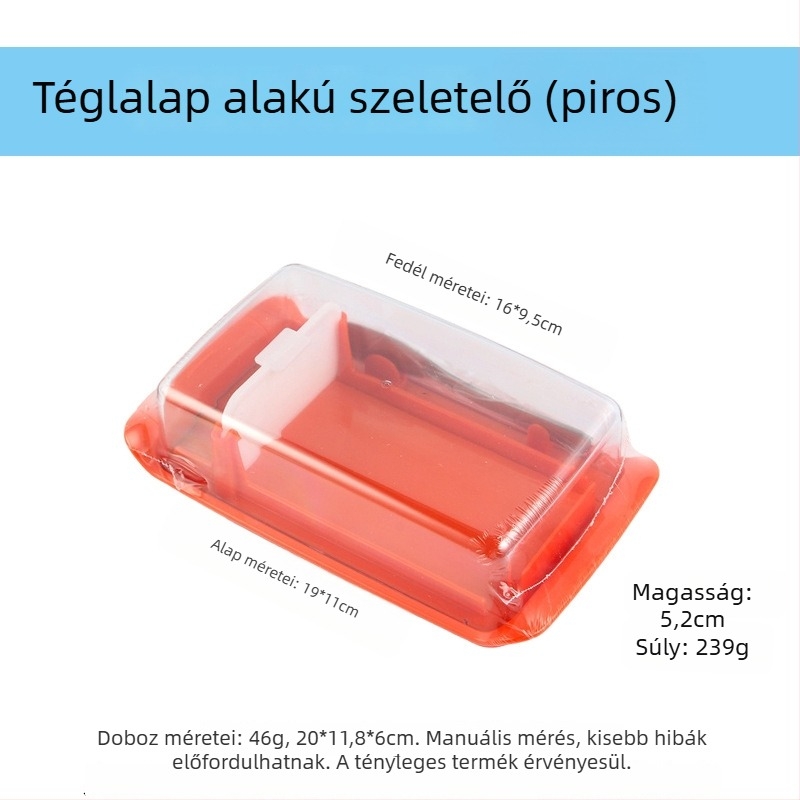Vaj és sajt tároló doboz vajvágóval sütéshez