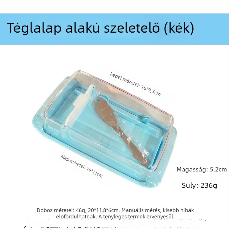 Vaj és sajt tároló doboz vajvágóval sütéshez