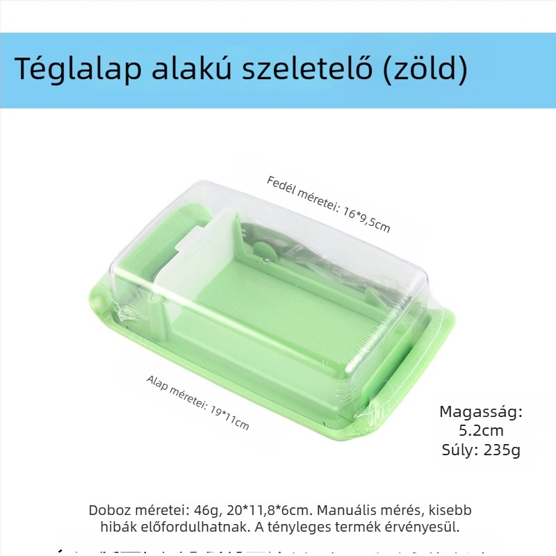 Vaj és sajt tároló doboz vajvágóval sütéshez