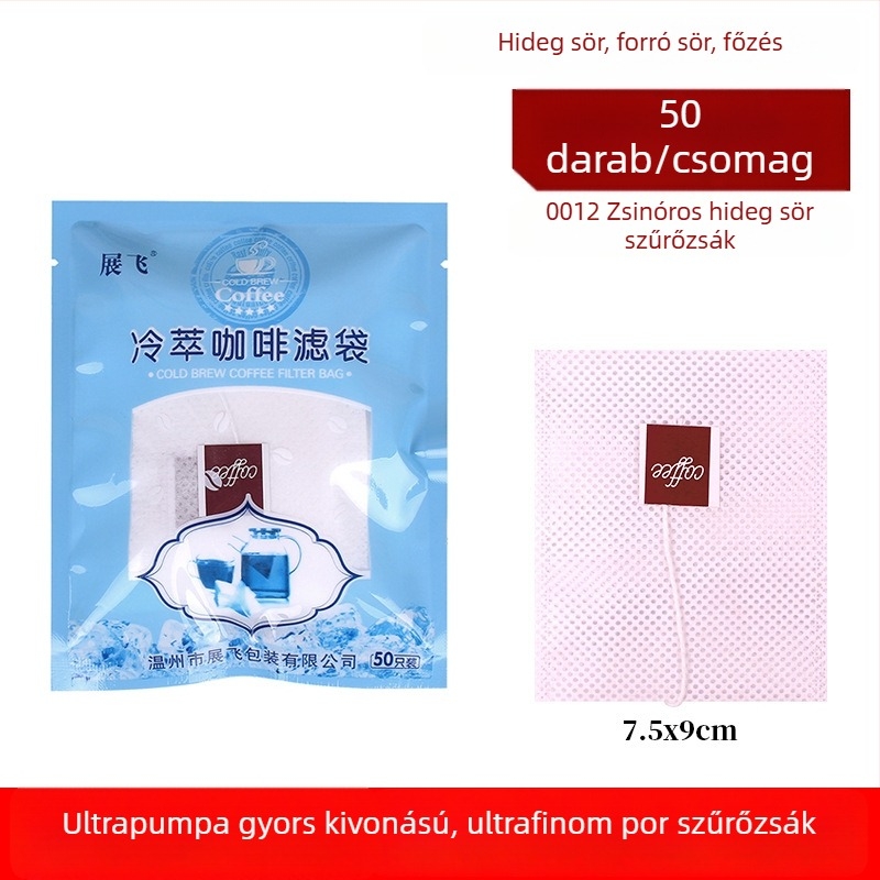 Zhanfei Hidegkávé‑Filterzacskó – ultra finom papír, japán anyag