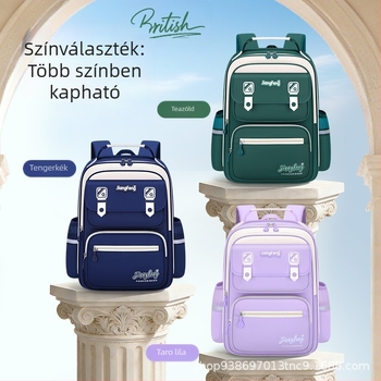 Könnyű, vízálló hátizsák általános iskolásoknak (5–6. osztály), gerincvédő kialakítás, lélegző vállpántok, uniszex, capybara mintázat, Oxford anyag.