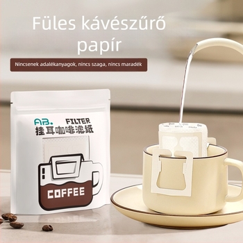 Egyszer használatos kávéfilterpapír drip kávéhoz, füllel ellátott, élelmiszer-minőségű
