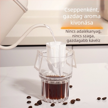 Egyszer használatos kávéfilterpapír drip kávéhoz, füllel ellátott, élelmiszer-minőségű