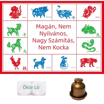 Tizenkét kínai állatövi dobókocka - akril dobókocka családi szórakozásra