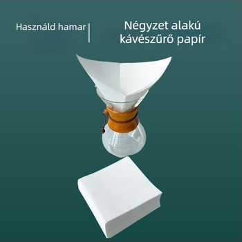 Kávéfilterpapír, összecsukható, négyszöges, 22/26/30 cm, 100 darab/csomag