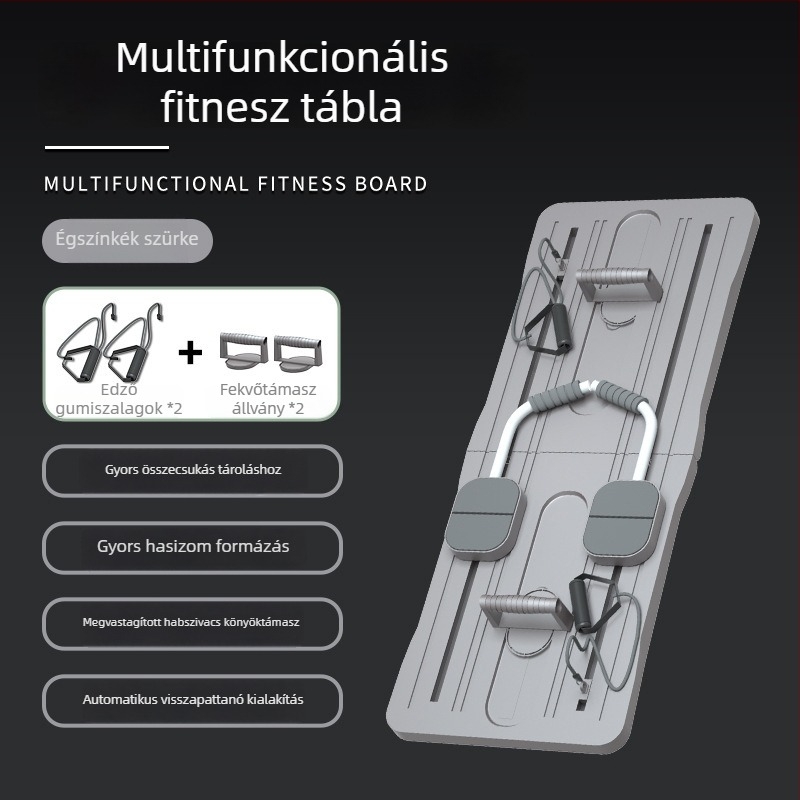 Otthoni használatra tervezett multifunkcionális fitnesz tábla, hasizom-gyakorlatokhoz csúszó panel automatikus visszapattanással beltéri edzésekhez.