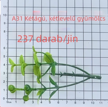 Mesterséges gypsophila virágvessző eukaliptusszal és vízi fűvel – műanyag dísz