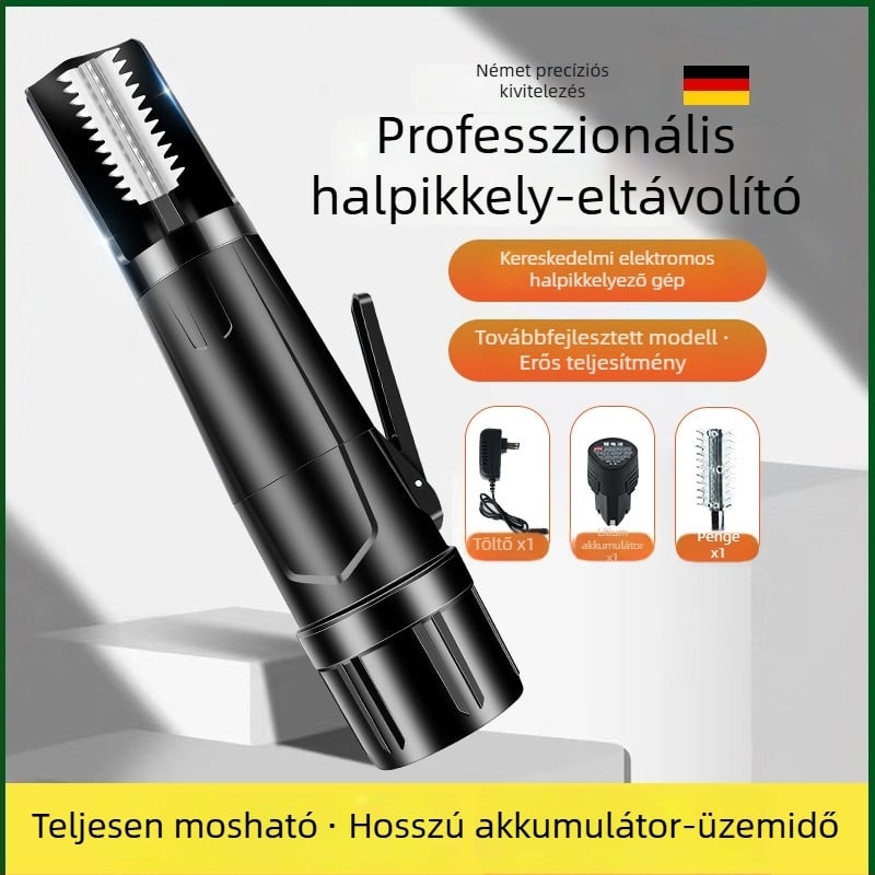 Vízálló elektromos halpikkely eltávolító készülék, teljesen automata kereskedelmi gép, vezeték nélküli