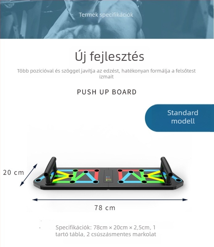 Összecsukható push-up tábla állvány otthoni felhasználásra
