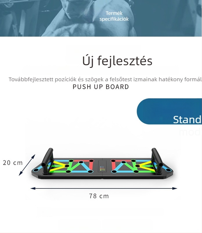 Összecsukható push-up tábla állvány otthoni felhasználásra