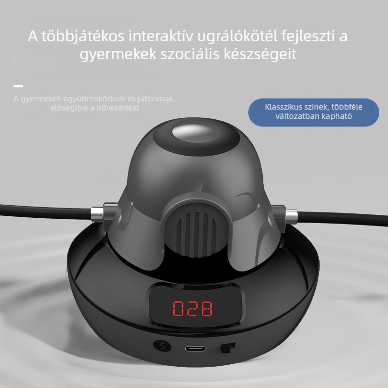 Okos automata ugrókötél, 10 fokozat beállítás, távirányító és elektronikus számláló gyerekeknek.