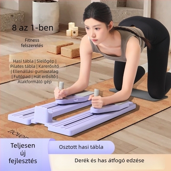 Két részes hasizom-edző deszka otthoni edzéshez — derék és has tonizálás, Pilates, automatikus visszatérés
