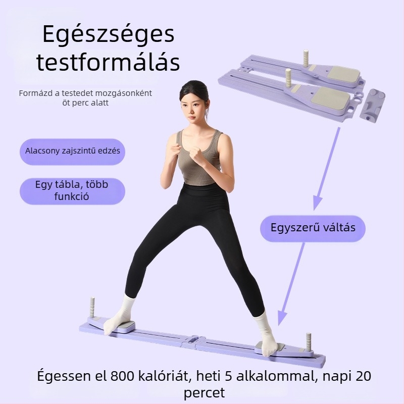 Két részes hasizom-edző deszka otthoni edzéshez — derék és has tonizálás, Pilates, automatikus visszatérés