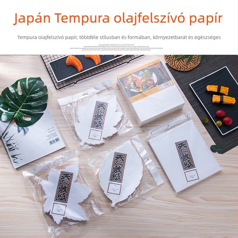 Olajfelszívó tempura papír szilikon bevonattal, sütőpapír sütéshez és süteményekhez