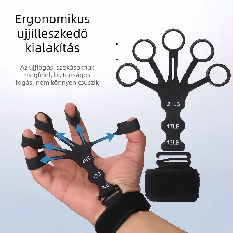Öt ujjú fogáserő-fejlesztő készülék gyerekeknek, általános iskolás diákoknak