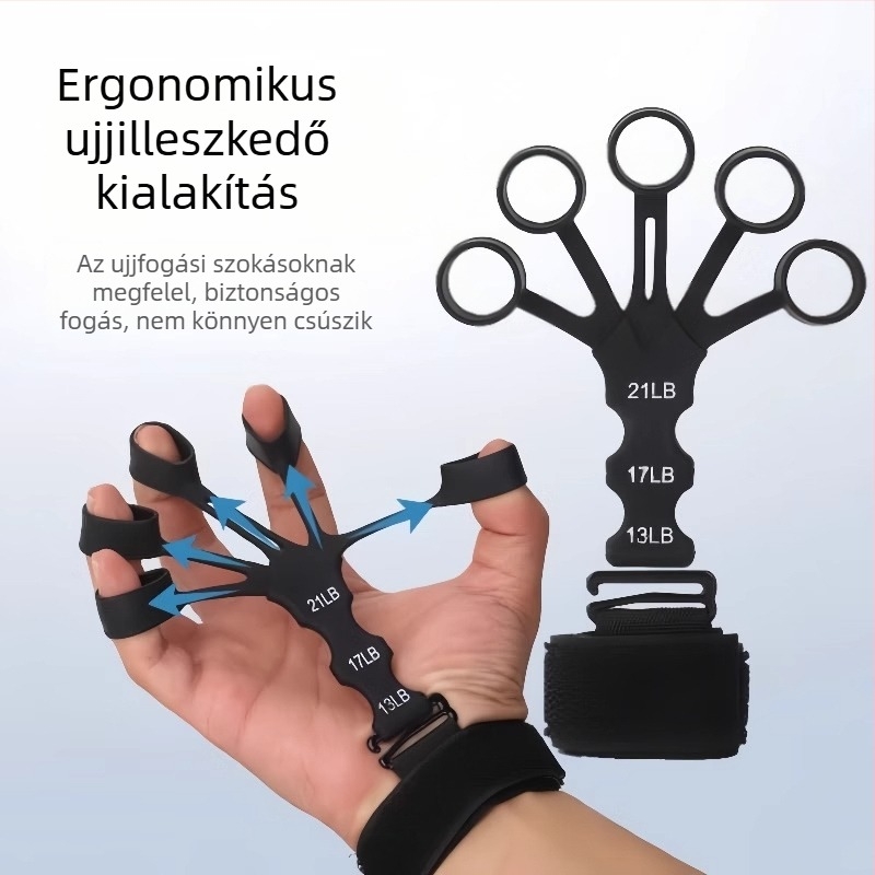 Öt ujjú fogáserő-fejlesztő készülék gyerekeknek, általános iskolás diákoknak