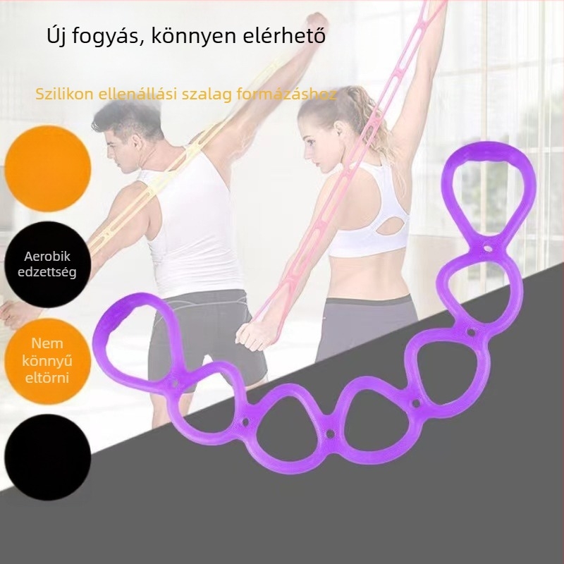 Többszínű, 7 lyukas nyújtó szalag, feszítő kötél, TPR anyag