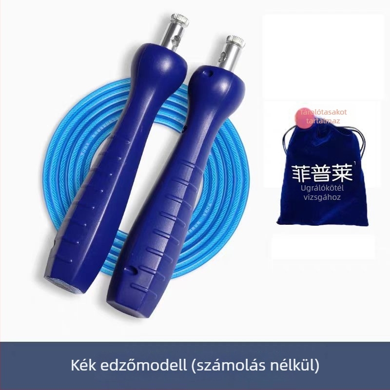 Fipley PVC-bevonatú acélszálas ugrókötél edzésre és sportvizsga felkészüléséhez