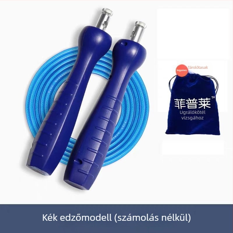 Fipley PVC-bevonatú acélszálas ugrókötél edzésre és sportvizsga felkészüléséhez