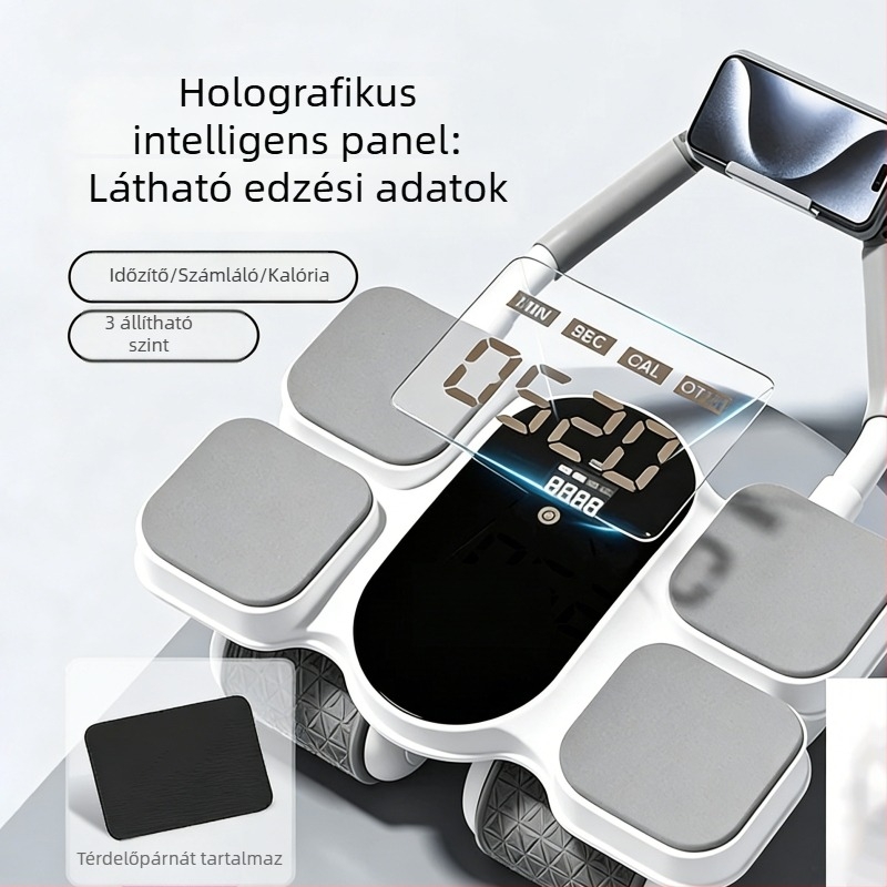 Új négykerekű hasizom görgő automatikus visszapattanással, otthoni edzéshez