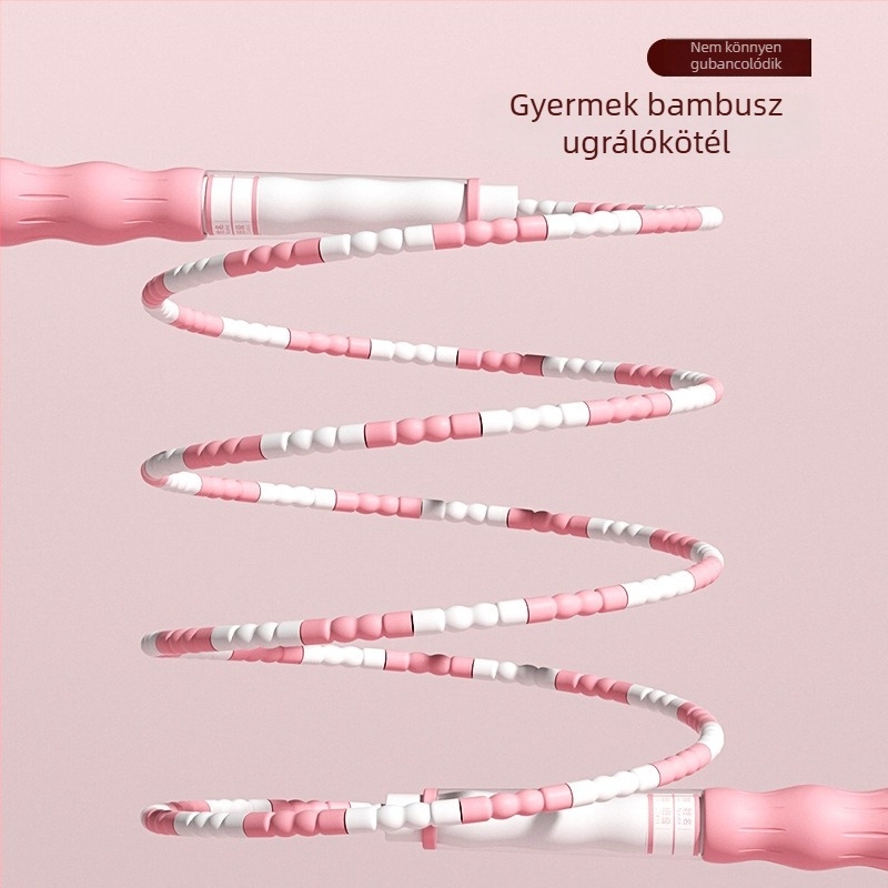 Gyerekeknek bambusz ugrókötél, állítható és testreszabható kezdőknek és testneveléshez