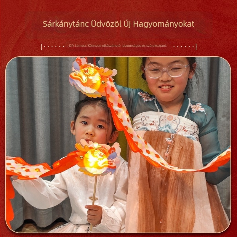 2026-os lóév: Óvodai DIY készlet sárkánytáncos lámpás, világító