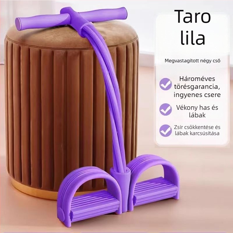 Lábpedálos ellenállás tréner 6 és 4 csővel – fitness, lábak karcsúsítása, hasizmok erősítése, jóga és felülések