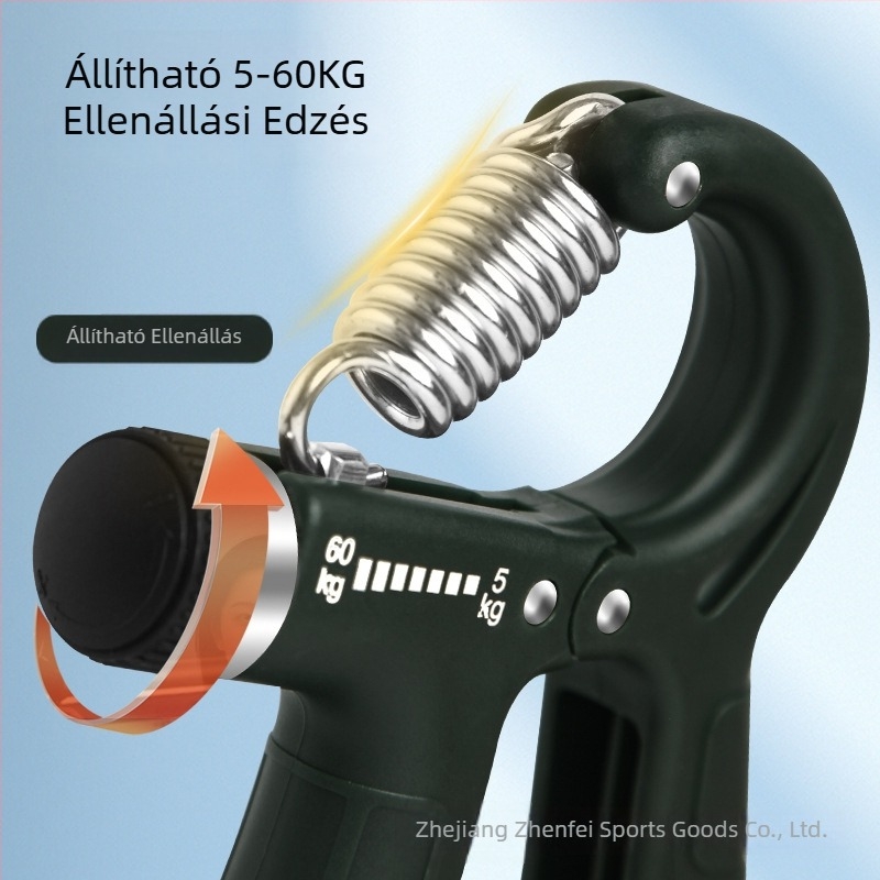 Állítható ellenállású fogóerősítő (5–60 kg), ujjak és csukló erősítésére